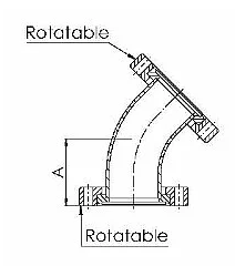 CF 45 Elbow Dimensions