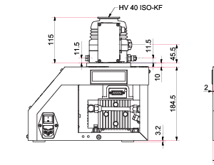 Pfeiffer HiCube 30 Eco Dimensions