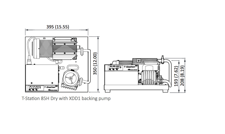 Edwards T-Station 85H Dimensions