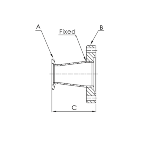 KF to CF Conical Adapter Dimensions