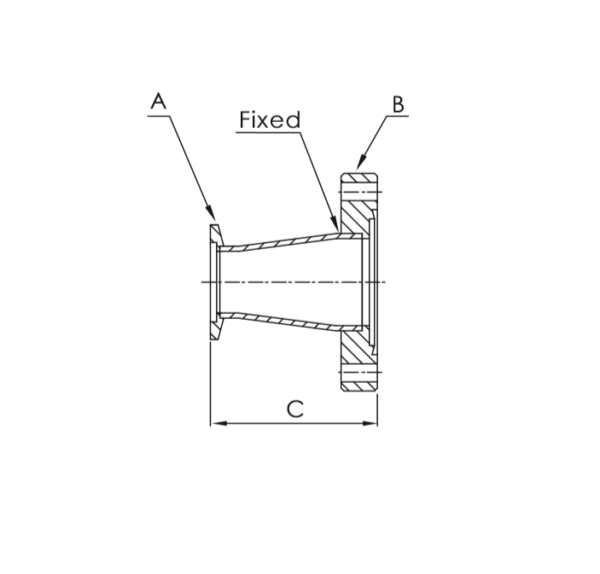 KF to Conflat Conical Adapter High Vac Depot