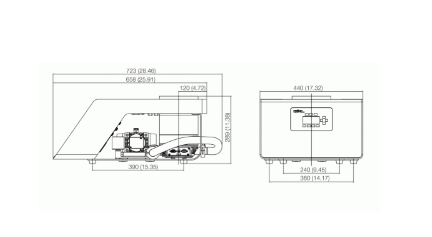 Leybold TurboLab 350i Dimensions