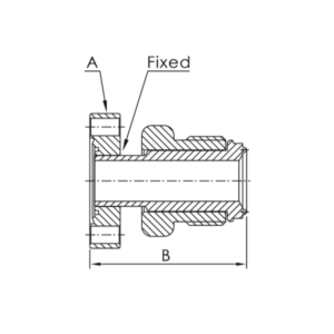 CF to Male VCR Adapter Dimensions