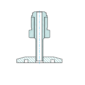 KF to Male VCR Adapter Dimensions