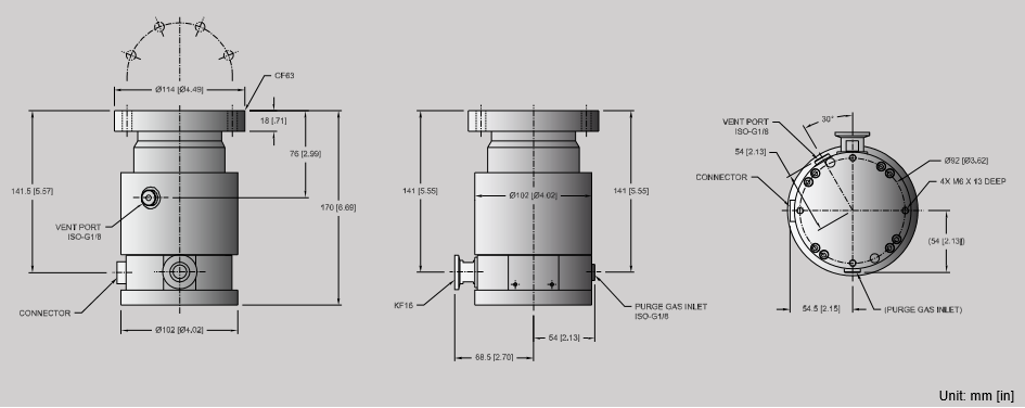 Ebara EBT-70 Turbo Pump Dimensions