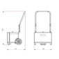 Pfeiffer ASM 340 Leak Detector Transport Cart Dimensions