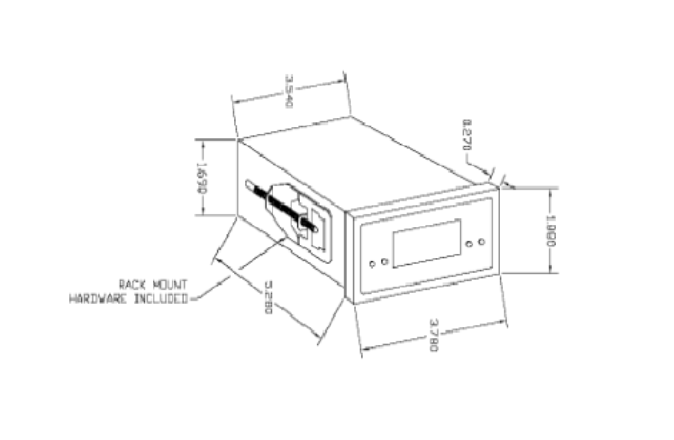 Televac MV2A Gauge Controller Dimensions
