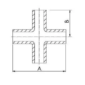 Weld 4-Way Equal Cross Dimension
