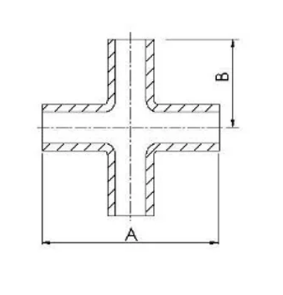 Weld 4-Way Equal Cross Dimension