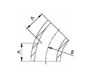 Weld 45 Degree Elbows Dimension