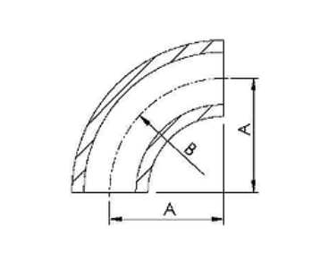 Weld 90 Degree Elbows Dimension