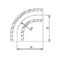 Weld 90 Degree Elbows With Tangents Dimension