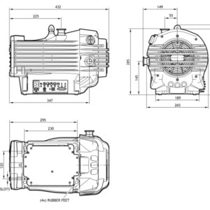 Edwards nXDS6i Dry Scroll Pump Dimensions Picture 4
