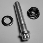 Silver Plated 12-Point Bolt Flange Nut & Washers Picture_01