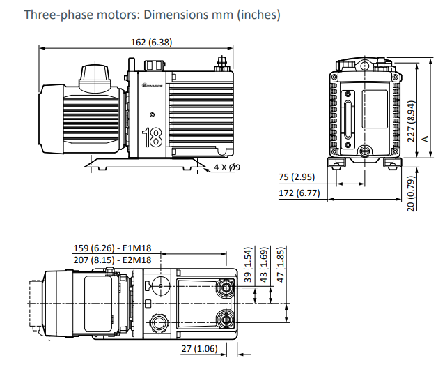 Edwards E2M18 and E2M28 Rotary Vane Pumps » High Vac Depot