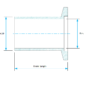 KF Half Nipple Dimensions