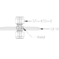 Custom KF50 to 1-4 Swagelok Bulkhead Adapter