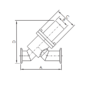 Pneumatic KF Inline Valve Dimensions