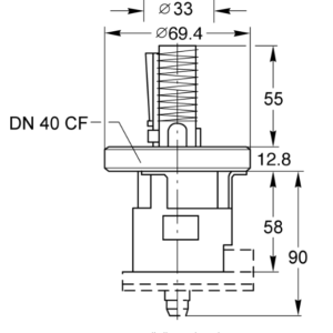 Leybold IoniVac IE 514 Sensor Dimensions