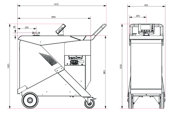 Pfeiffer ASM 390 Dimensions