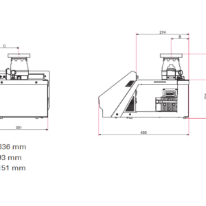 Pfeiffer HiCube 80 NEO Dimensions