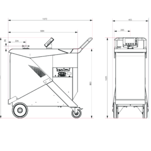 Pfeiffer ASM 392 Helium Leak Detector Dimensions